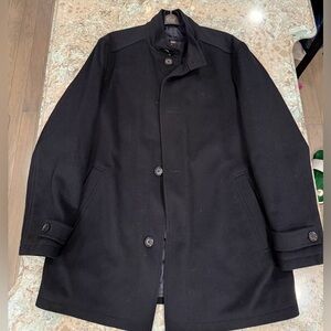 Men’s Hugo Boss Black Wool Pea Coat Size 48R